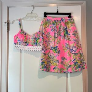 Lilly Pulitzer Crop Top & Midi Skirt Set
